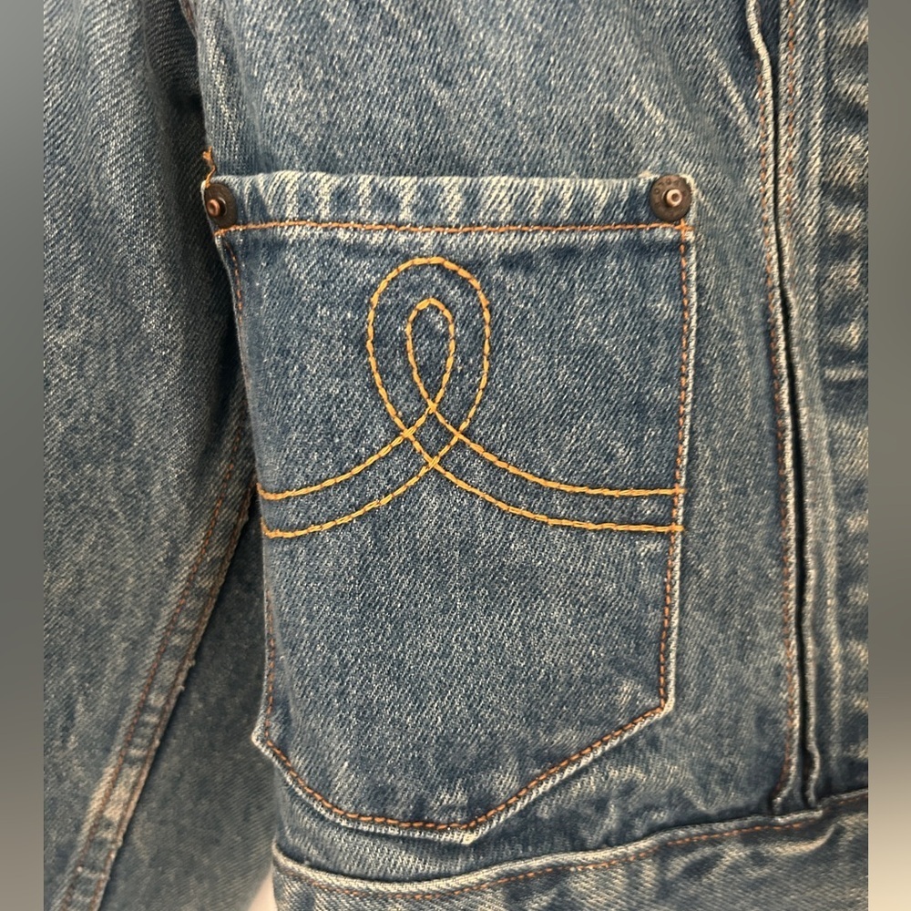 Vintage Polo Western Ralph Lauren Denim Jacket Corduroy Collar USA - Picture 3 of 15